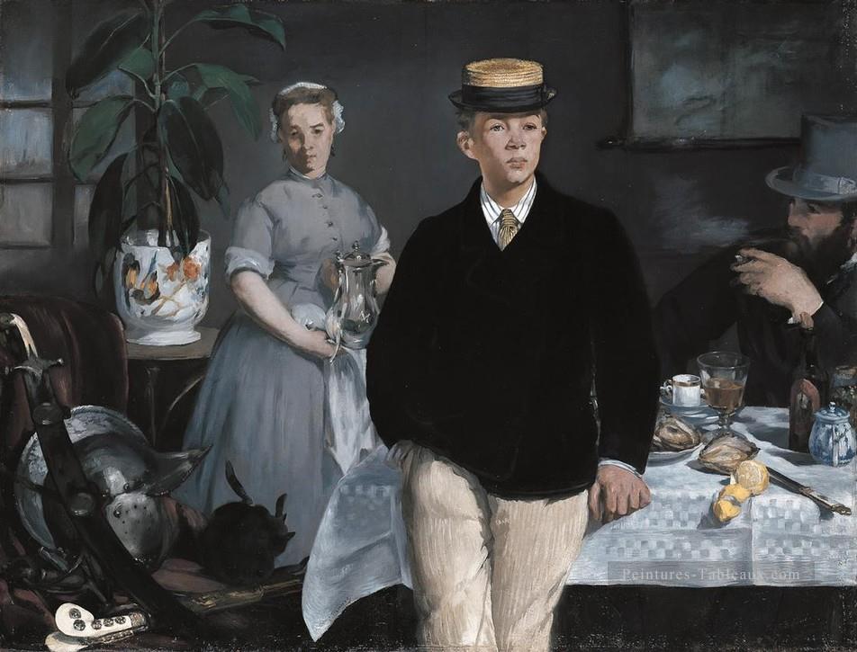 Le déjeuner au Studio réalisme impressionnisme Édouard Manet Peintures à l'huile